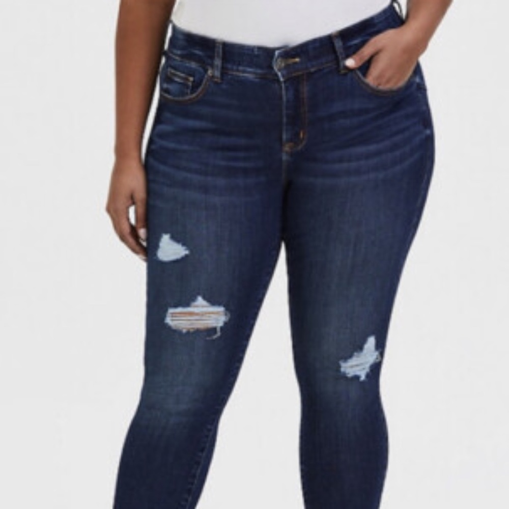 Torrid Dark Blue Skinny Jeans